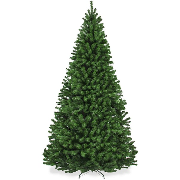 Best Choice Products 9 ft. Premium Unlit Spruce Artificial Christmas Tree w/Easy Assembly, Metal Hinges & Foldable Base