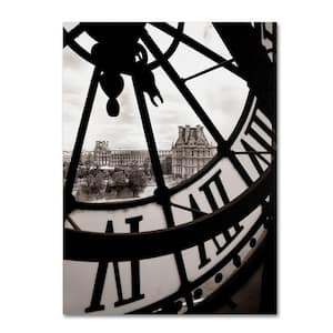 Big Clock by Chris Bliss Floater Frame Travel Wall Art 14 in. x 19 in.