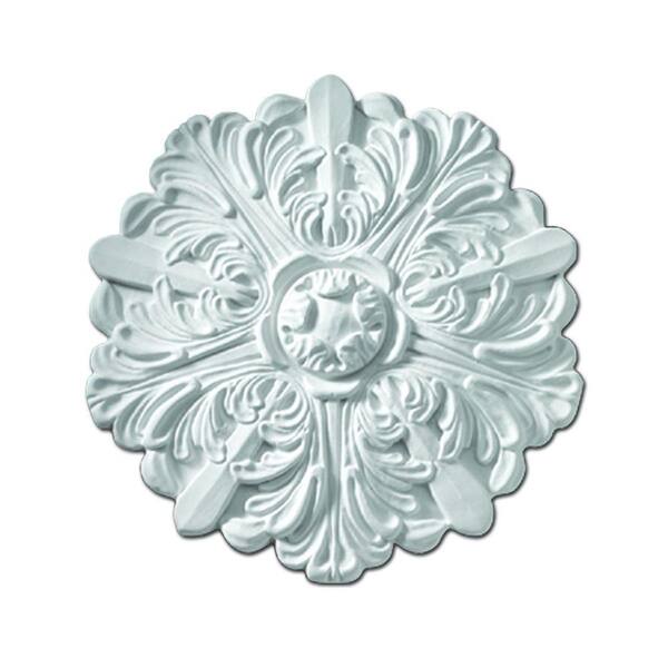 Fypon 13 in. x 13 in. x 1-1/8 in. Polyurethane Eaton One-Piece Ceiling Medallion