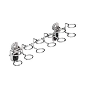 9 in. Multi-Ring Tool Holder Stainless Steel LocBoard Hooks (1-Pack)