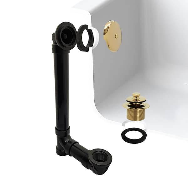 Westbrass 12 in. ABS Bath Waste Drain in Polished Brass