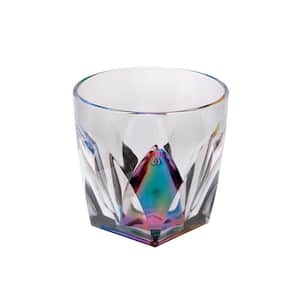 9 oz. Designer Rainbow Diamond Acrylic Wine Glasses Set (Set of 4) 9 oz.