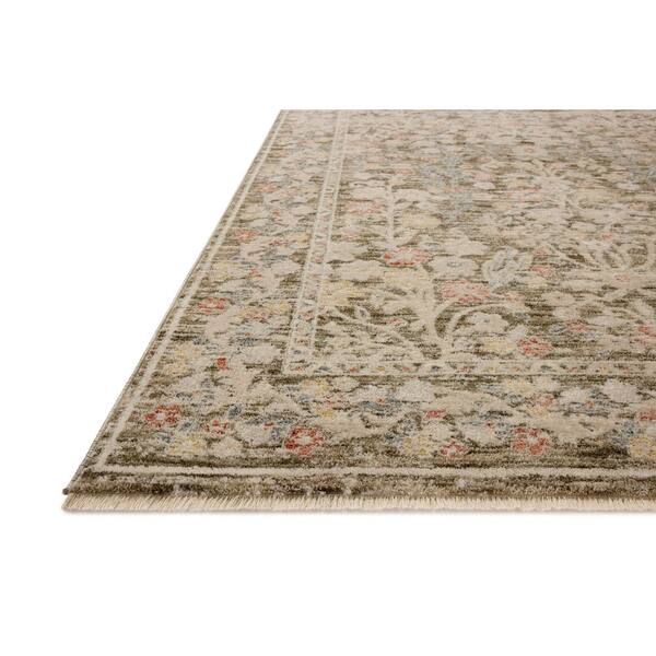 Clarisse Olive / Multi 2 ft. 6 in.  x 10 ft. 2 in.  Traditional Runner Rug