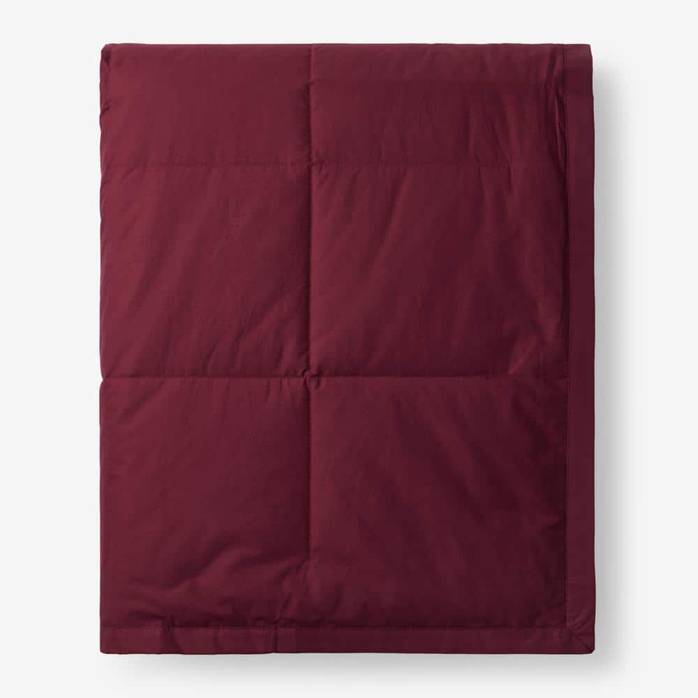 Lacrosse Loftaire Recycled Merlot Down Alternative King Quilted Blanket -  The Company Store, 11186A-K-ME