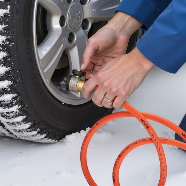 Air Hose, 3/8in. x 250ft. Hybrid Air Hose, Lightweight, Kink Resistant, Pneumatic Hoses with Three-Layer Hybrid Material