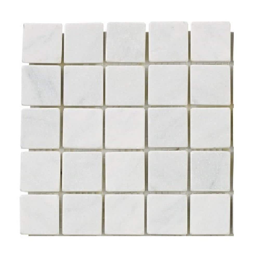 Take Home Tile Sample - Carrara White 3.38 in. x 5.75 in. Honed Marble Floor and Wall Mosaic price history on PriceWatchPro
