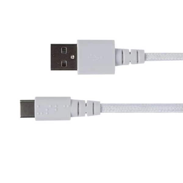 Tech and Go 3 ft. Braided Cable for USB-C to USB-A, White