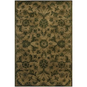 Antiquity Olive/Green 6 ft. x 9 ft. Floral Area Rug