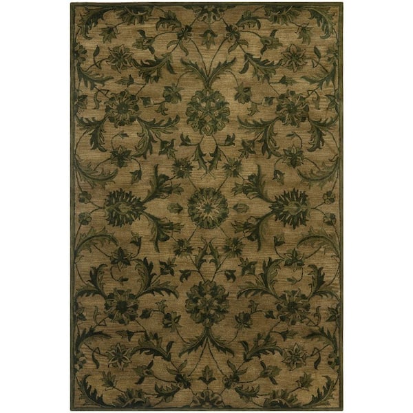 SAFAVIEH Antiquity Olive/Green 6 ft. x 9 ft. Floral Area Rug