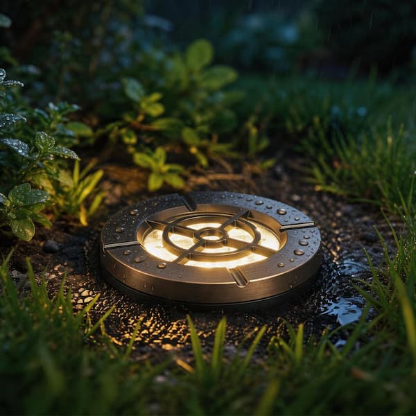 300 Lumens Bronze Low Voltage In-Ground Integrated LED Spotlight Lights with Dusk to Dawn 5CCT for Pathway Garden 4-Pack