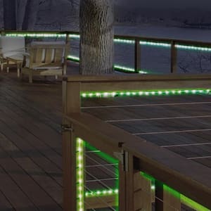 16 ft. Green All Occasion Indoor Outdoor LED 1/4 in. Mini Rope Light 360 degree Directional Shine Decoration