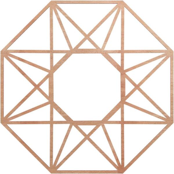 Ekena Millwork 0.25 in. x 32 in. x 32 in. Wood Medallion Moulding