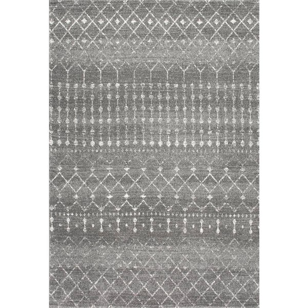 nuLOOM Blythe Modern Moroccan Trellis 10 ft. x 14 ft. Dark Gray Area Rug