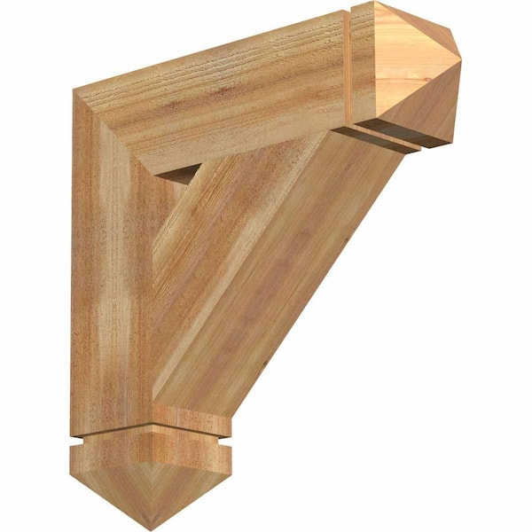 Ekena Millwork 6 in. x 24 in. x 24 in. Western Red Cedar Traditional Arts and Crafts Rough Sawn