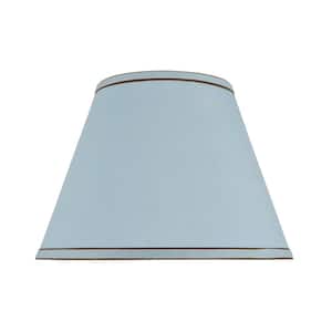 13 in. x 9.5 in. Light Blue Hardback Empire Lamp Shade