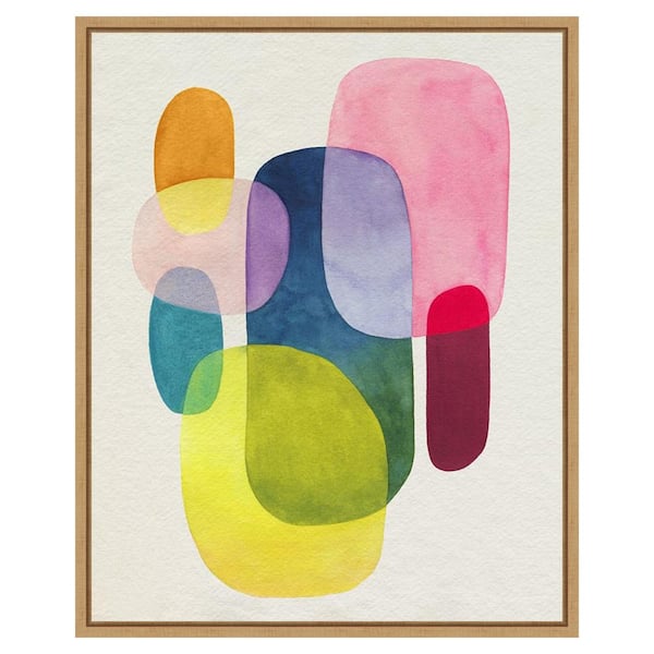 Amanti Art Sunlit Spectrum I by Grace Popp 23 in. W x 28 in. H. Canvas Wall Art Print Framed in Brown