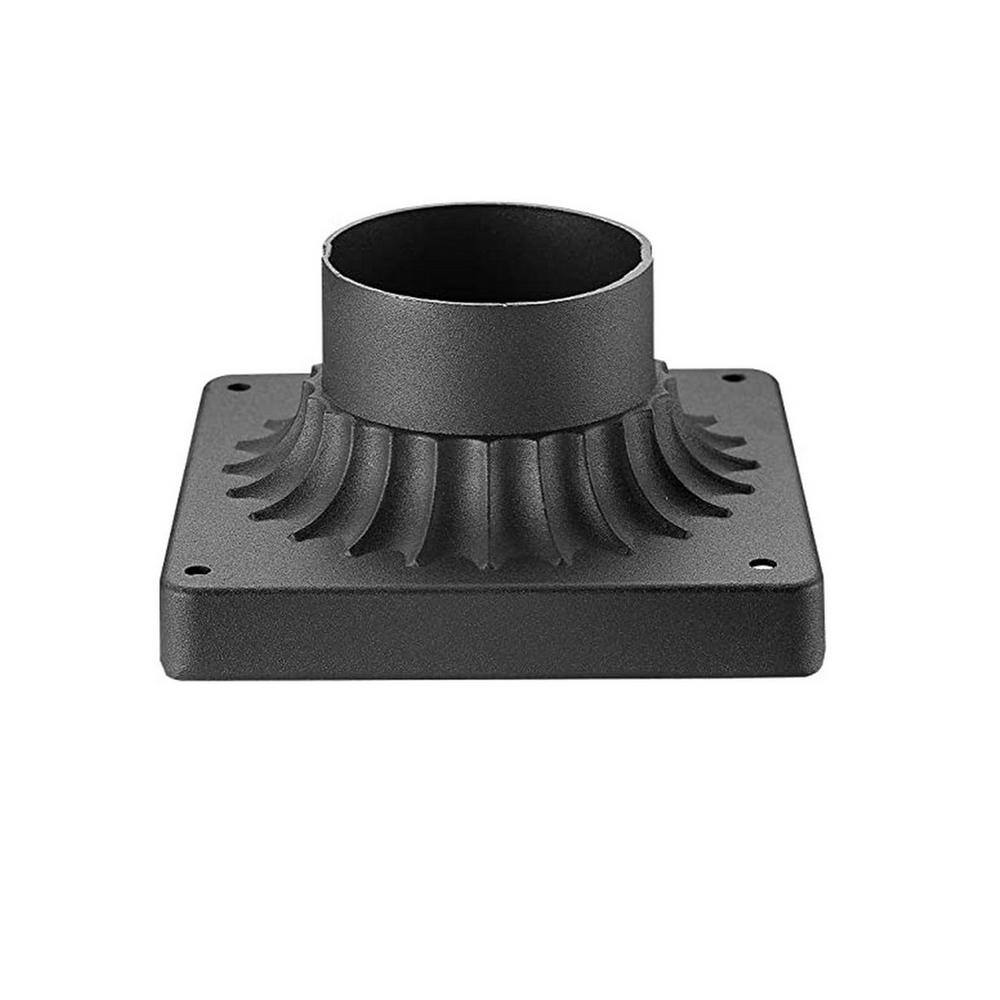 Granville Black Metal Pier Mount Lamp Base