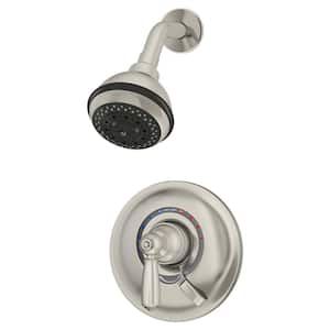 Allura 1-Handle Wall-Mounted Shower Trim Kit in Satin Nickel (Valve not Included)