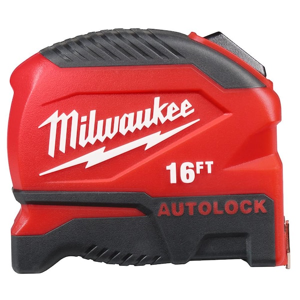 Milwaukee 16 ft. Compact Auto Lock Tape Measure with Fractional