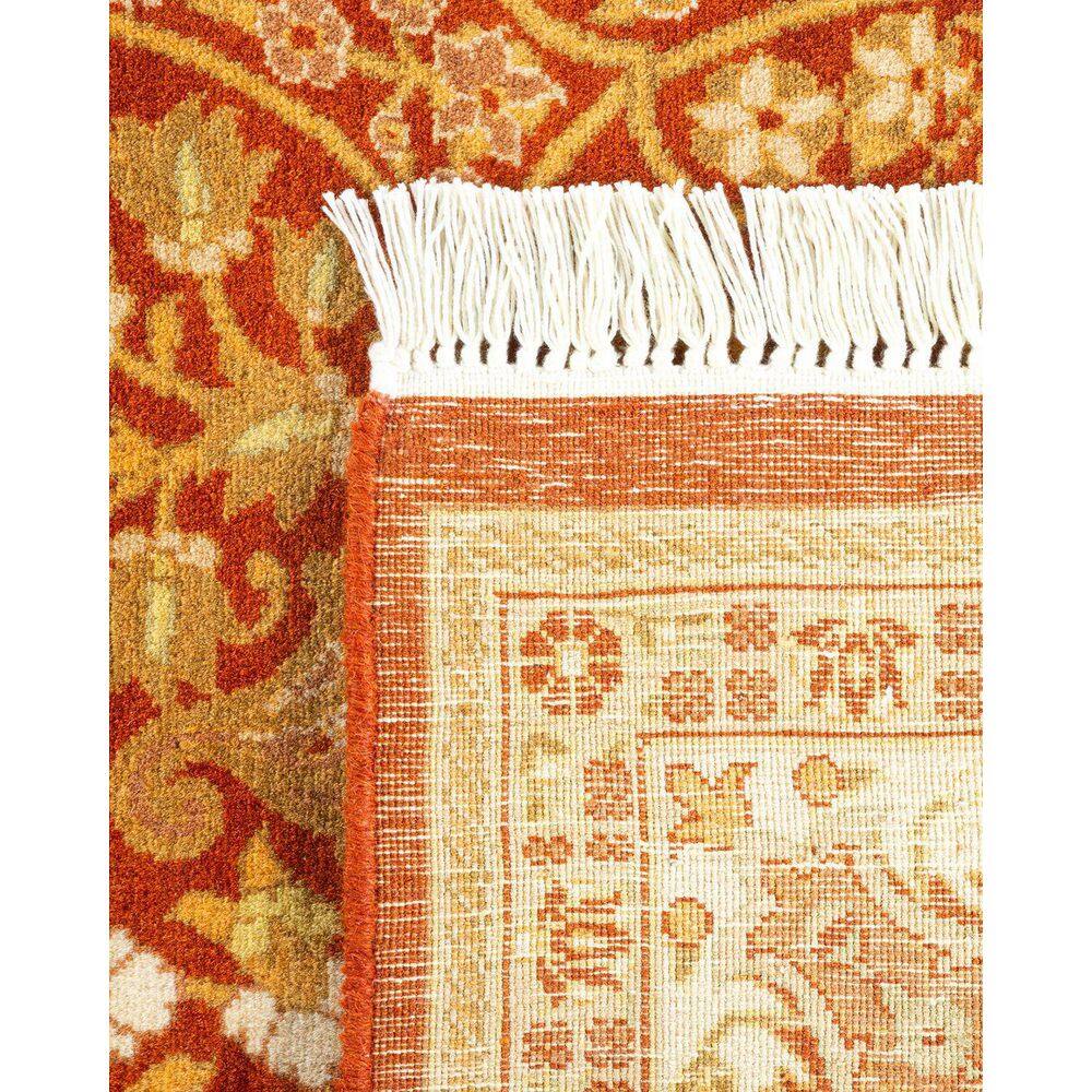 Elegant Hand-Knotted Oriental Wool Rug 8' x 10' in Orange