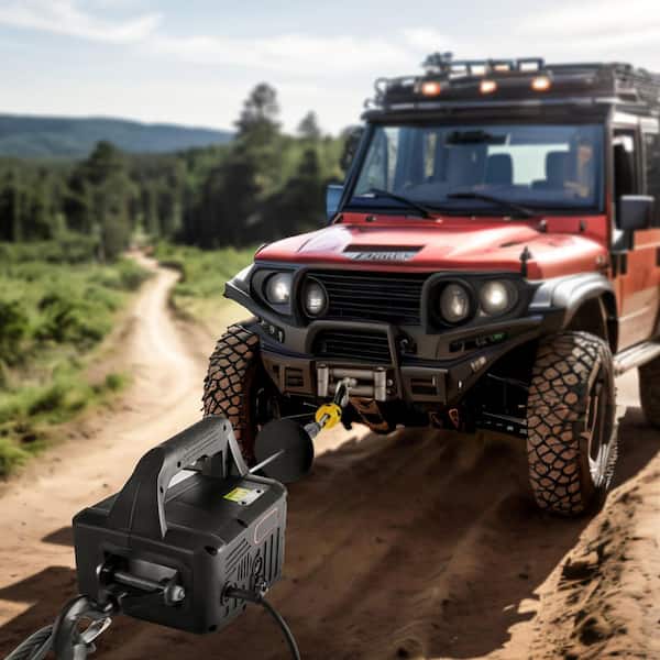 1100 lbs. Electric Hoist Winch, 2-in-1 1500 W Portable Power Winch Crane, 23 ft. Lifting Height, for Garage, Warehouse