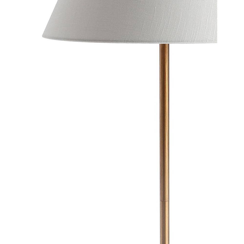 Elegant Shibumi Gold/White Resin & Metal LED Floor Lamp