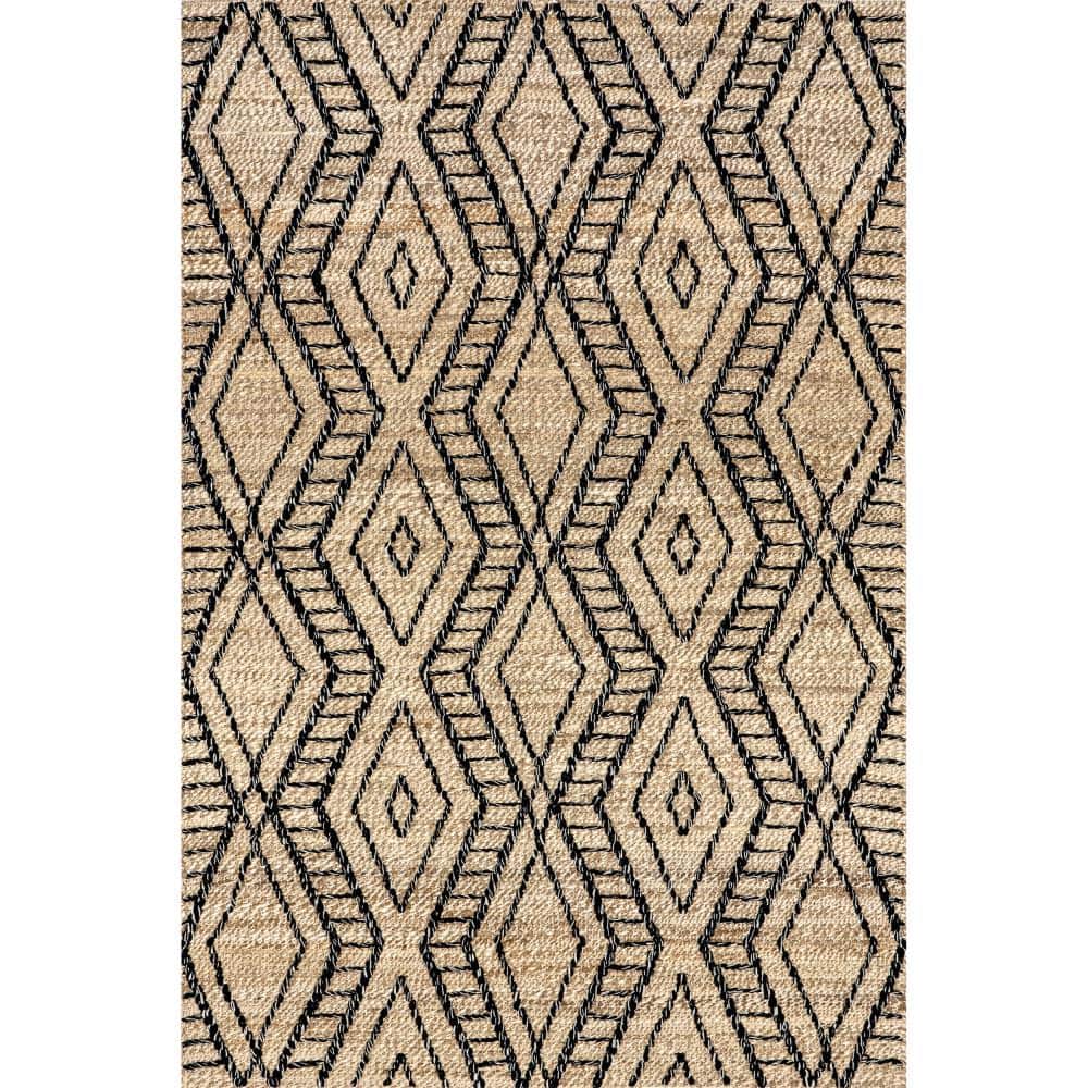 Betony Modern Trellis Jute Blend Light Beige 5 ft. x 8 ft. Area Rug price history on PriceWatchPro