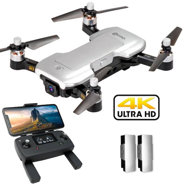 dood Bel terug fax CONTIXO F30 FPV Drone with 4K UHD Camera and GPS, Foldable Mini Drone,  Brushless Motor, 2 Batteries and Carrying Case Included F30 - The Home Depot