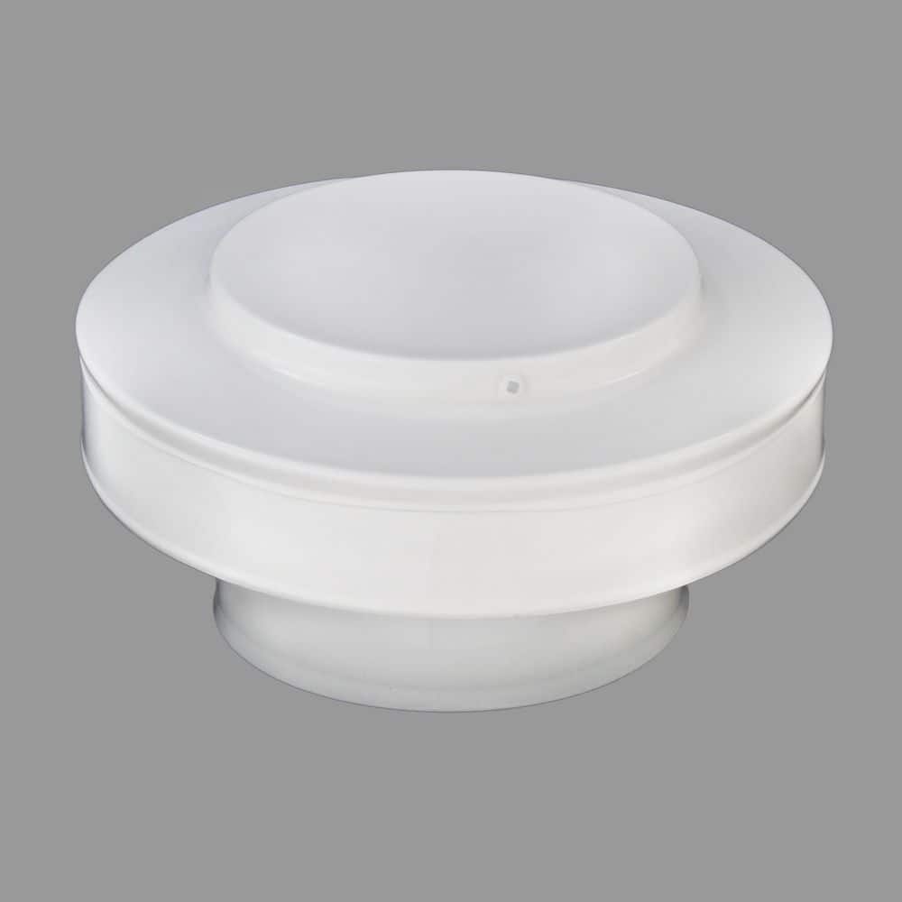 Active Ventilation 5 in. Dia Aluminum Vent Pipe Cap in White VPC-5-WT ...