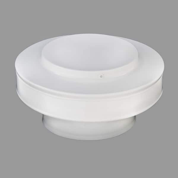 5 in. Dia Aluminum Vent Pipe Cap in White