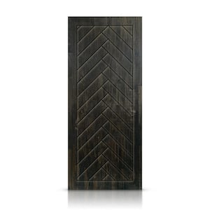 24 in. x 80 in. Hollow Core Charcoal Black Stained Solid Wood Interior Door Slab