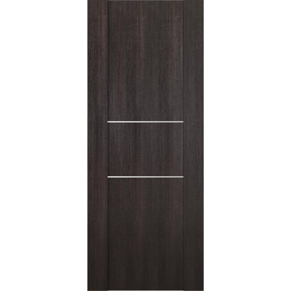 Vona 01 2H 28 in. W x 80 in. H x 1-3/4 in. D 1-Panel Solid Core Veralinga Oak Prefinished Wood Interior Door Slab -  Belldinni, 163487