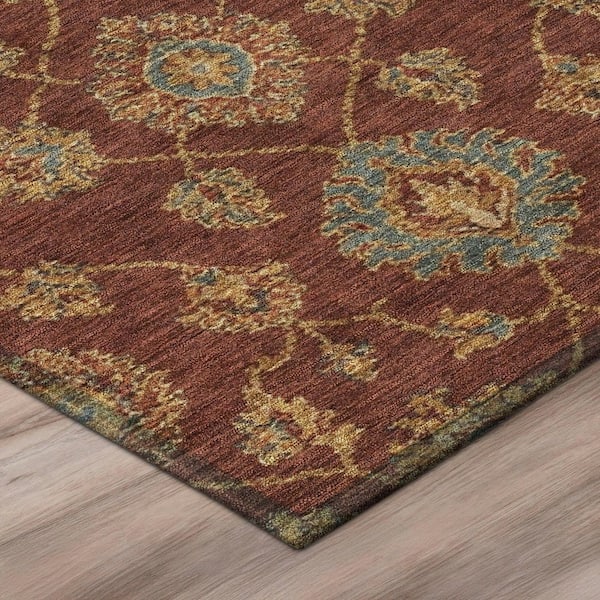 Chantille Machine Washable Indoor/Outdoor Abstract ACN3023 Garnet 2 ft. x 3 ft. Accent Rug