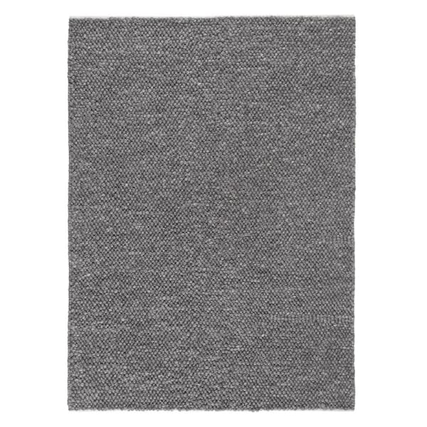 TOWN & COUNTRY LIVING Olea Bubble Texture Grey 8 ft. x 10 ft. 100% Wool Area Rug