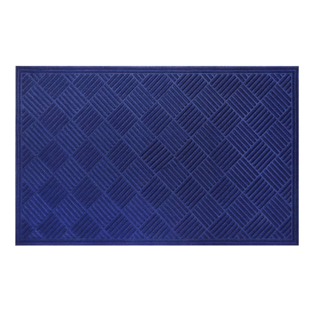 Blue Polypropylene Weatherproof Outdoor Door Mat 36" x 60"