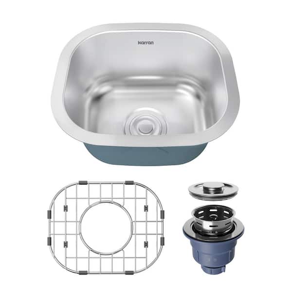 Profile 15 in. Undermount Single Bowl 18 Gauge Stainless Steel Kitchen Sink