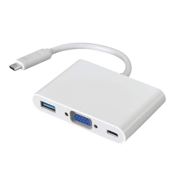 Micro Inc to VGA/USB A 3.0/USB-C Multiport Adapter - The Home Depot