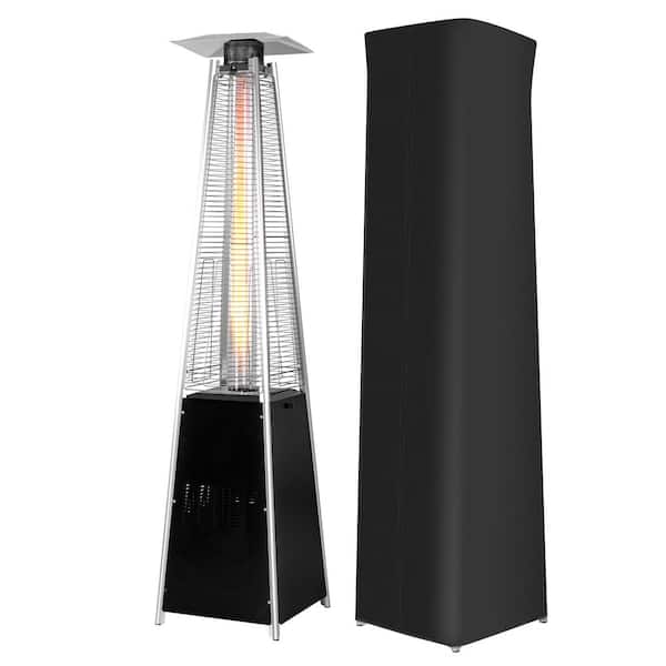 outermust 48,000 BTU Pyramid Patio Heater Outdoor Propane Heater for Outdoor Use with Wheels Ideal for Backyard Balcony 6-8 people