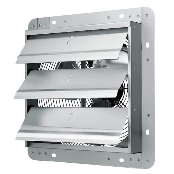 12 in. Shutter Exhaust Fan, High-speed 1000 CFM, Aluminum Wall Mount Attic Fan with AC-motor, Ventilation and Cooling