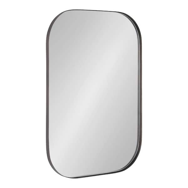 Rollo 30 in. x 20 in. Rectangle Bronze Midcentury Framed Accent Wall Mirror