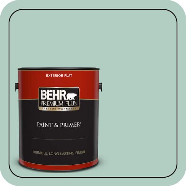 BEHR PREMIUM PLUS 1 gal. #M430-3 Wintergreen Dream Flat Exterior Paint & Primer
