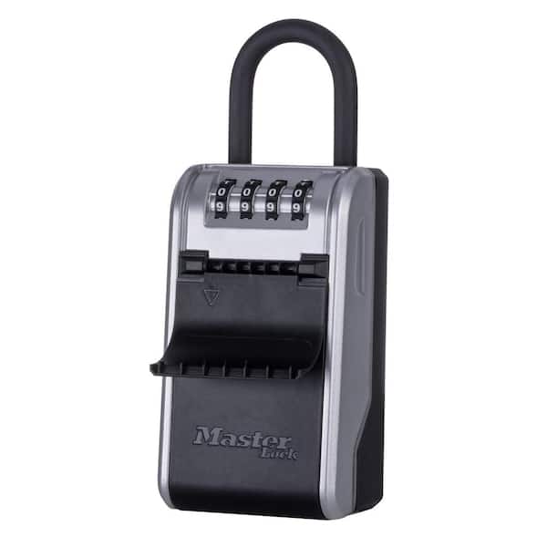 Large Outdoor Lock Box with Combination Dial and Removable Shackle