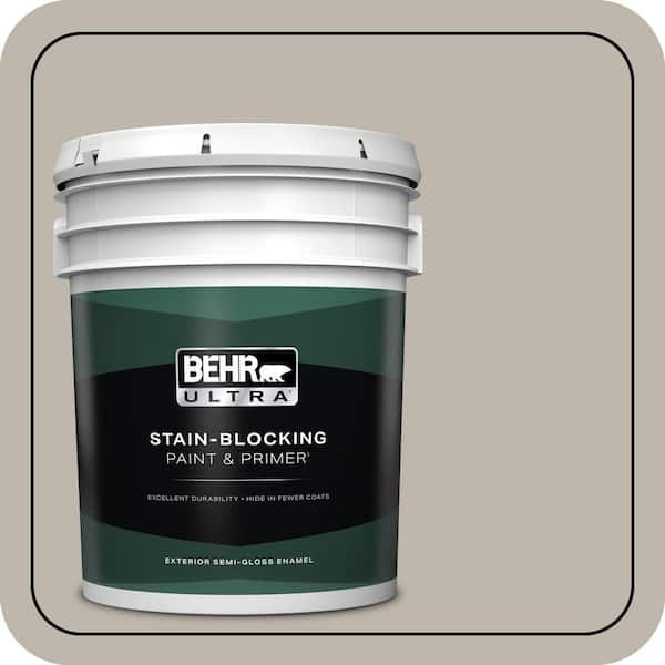 BEHR ULTRA 5 gal. Home Decorators Collection #HDC-CT-21 Grey Mist Semi-Gloss Enamel Exterior Paint & Primer
