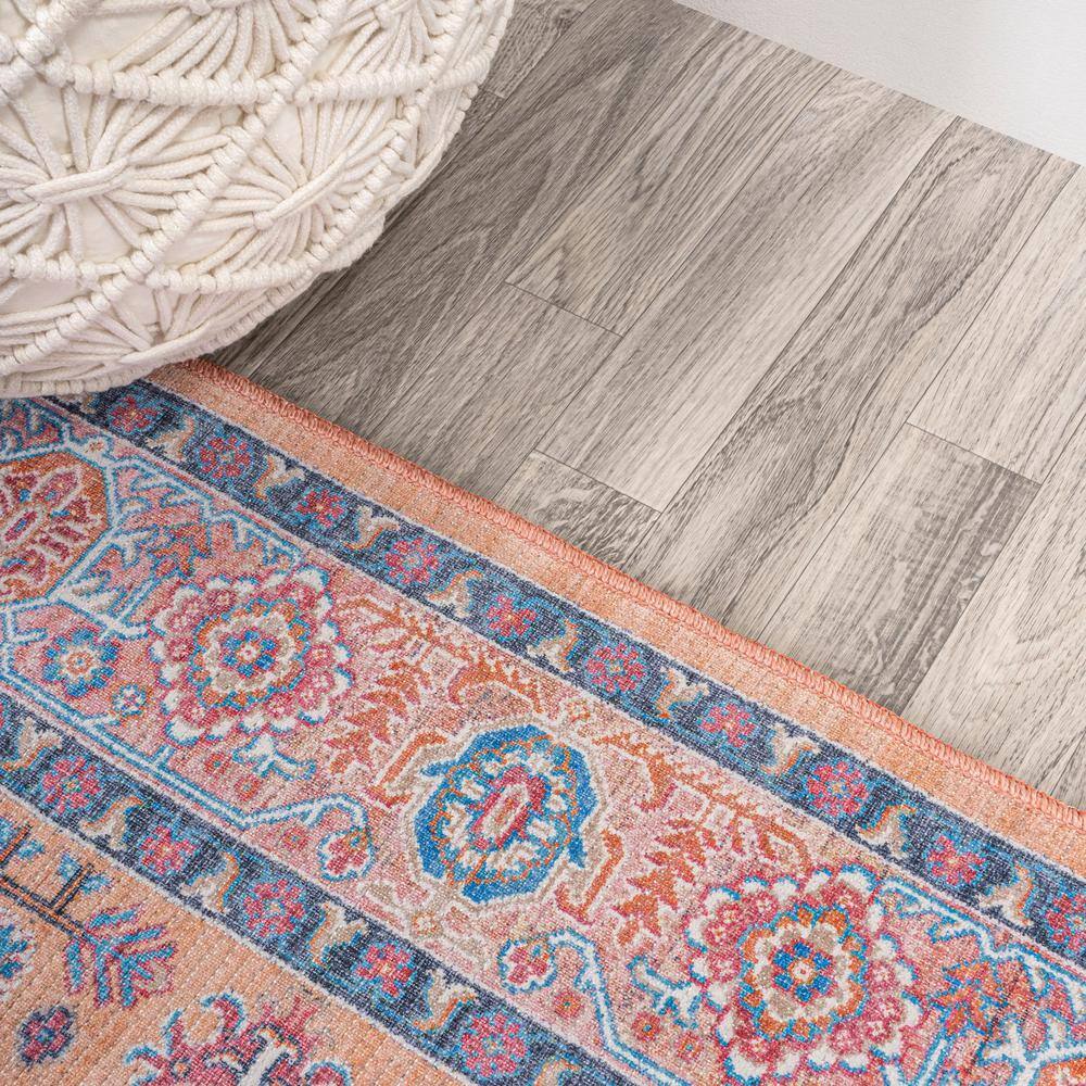 Kemer Multi-Color Persian Washable Synthetic Area Rug