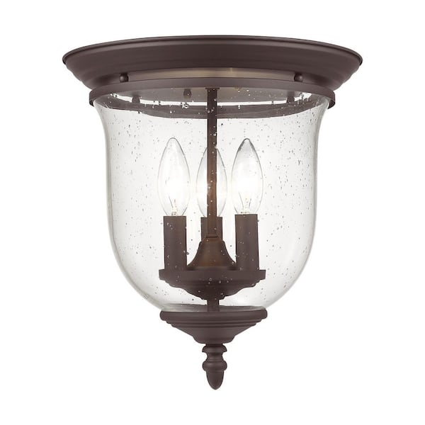AVIANCE LIGHTING Cornwell 3 Light Bronze Flush Mount