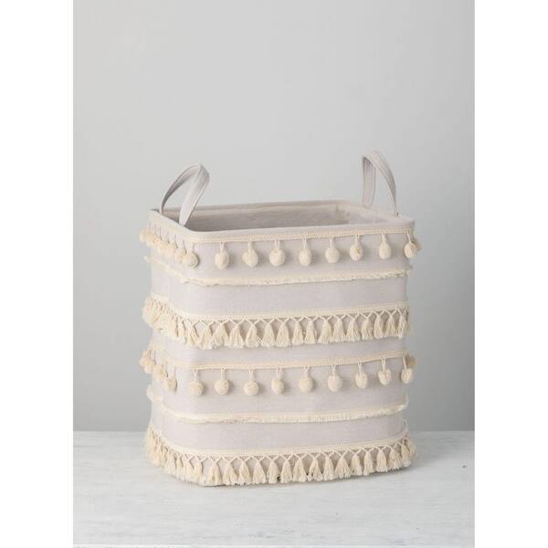 SULLIVANS 18.75" Pom Pom Basket