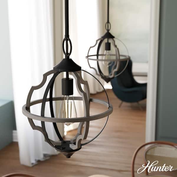 Hunter Stone Creek 1-Light Noble Bronze Island Pendant Light Dining Room Light