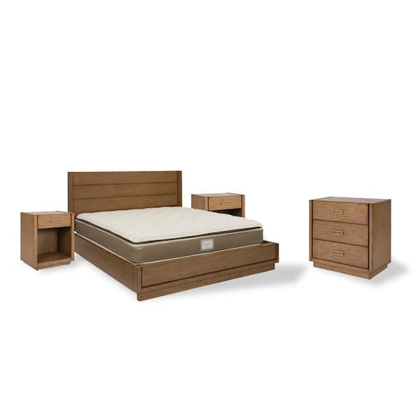 HOMESTYLES Big Sur 4-Piece Brown King/California King Bedroom Set