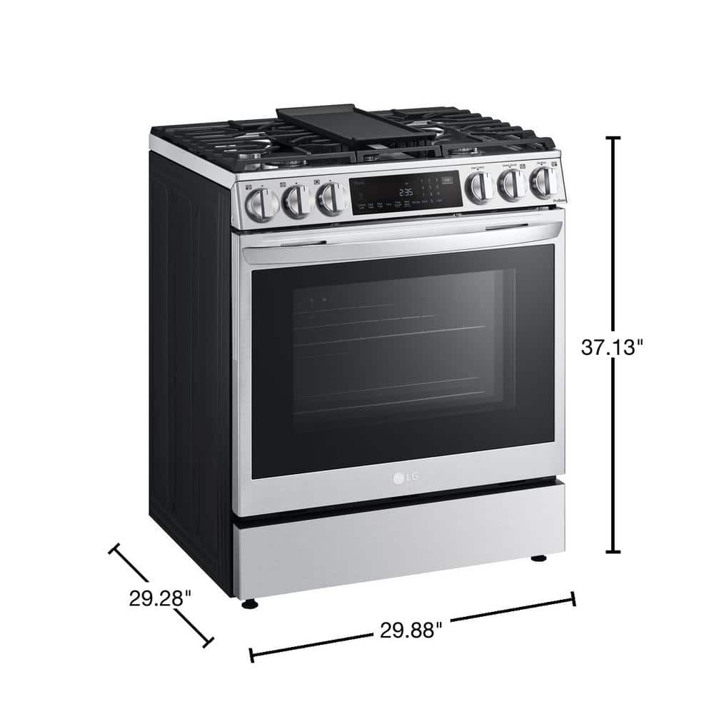 LG 30" Stainless Steel Gas Range with Convection and Air Fry
