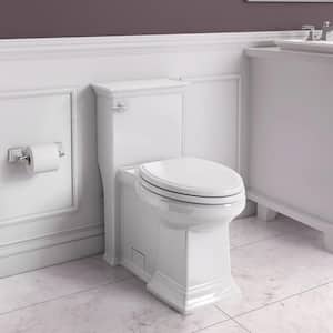 Town Square S 1-Piece 1.28 GPF Single Flush Elongated Toilet in White, Seat Included